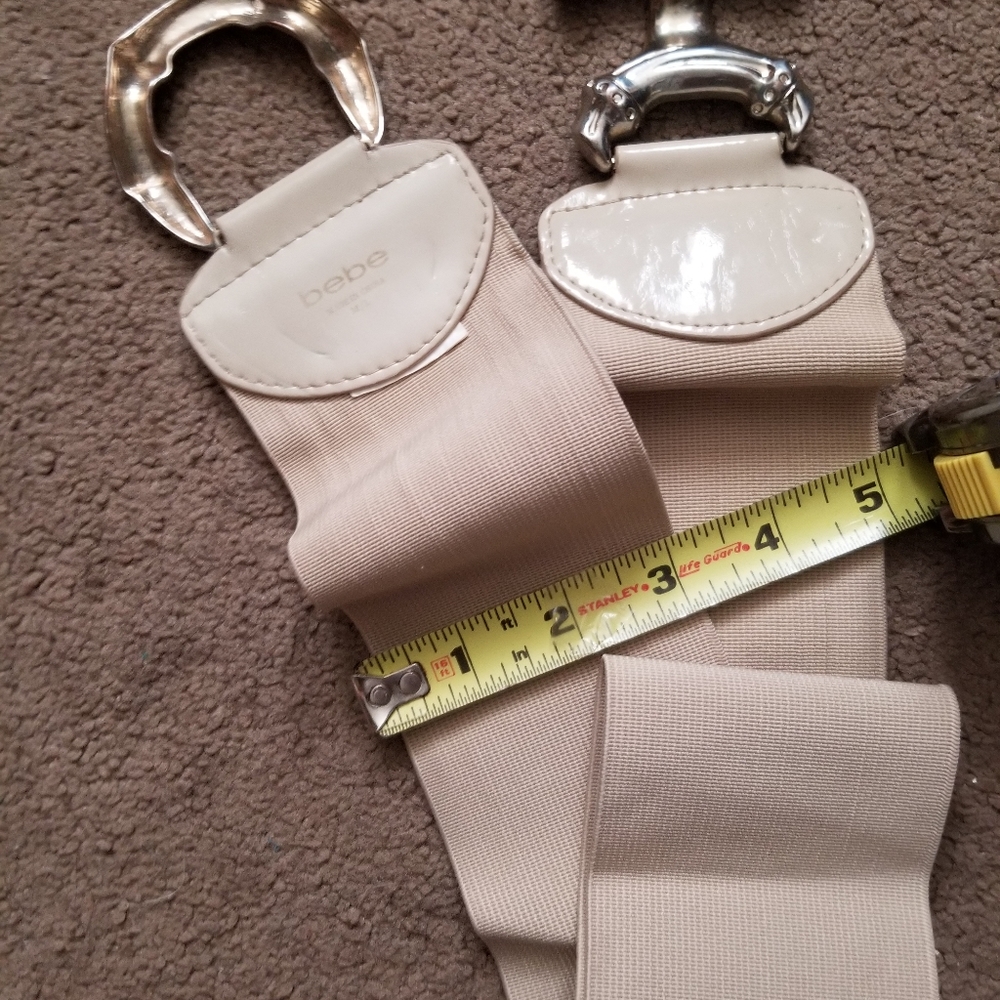 bebe 3-in elastic waist belt